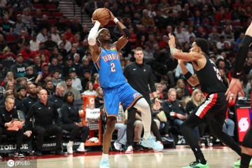 SGA35+9杨瀚森再遭DNP 开拓者22分逆转送雷霆赛季首败